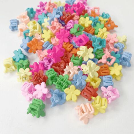 lot De 100 Mini Pinces Cheveux Papillons, Pinces Griffes De Cheveux Petites Clips Cheveux Barettes Avec Bote Pour Bb Filles Et Femmes, 14 Couleu