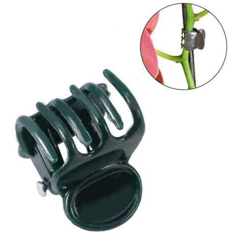 Lot de 100 mini tiges en plastique pour jardin de fleurs, clips pour tiges, pour faire pousser des orchidées verticales