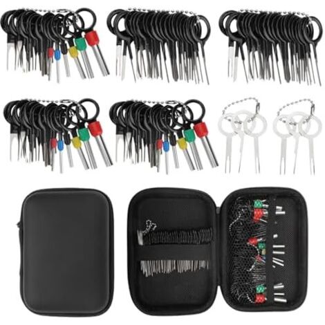 Lot de 100 outils déverrouillage voiture pour la plupart des connecteurs câbles, pinces serrage, démontage faisceau terminaux -