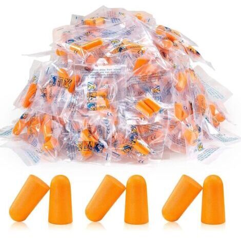 Lot de 100 paires de bouchons d'oreille en mousse ultra souple pour la suppression du bruit et le ronflement