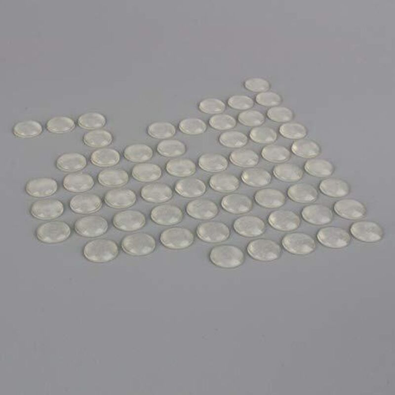 Lot De 100 Patins De Pare-Chocs En Caoutchouc Transparents Autocollants Pour Porte De Placard De Tiroirs Et Tiroirs 8 x 2,5 mm