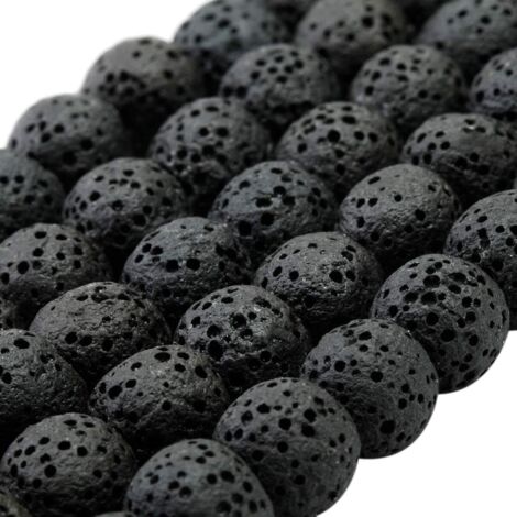 Lot de 100 perles rondes en pierre naturelle noire pour bracelets, 8 mm, pour la fabrication de bijoux, accessoires, artisanat, colliers chakras