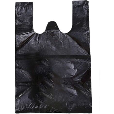 Lot de 100 petits sacs poubelle pour salle de bain, serviettes hygiéniques, sacs en plastique avec poignées pour la maison, la cuisine, les ordures - Noir