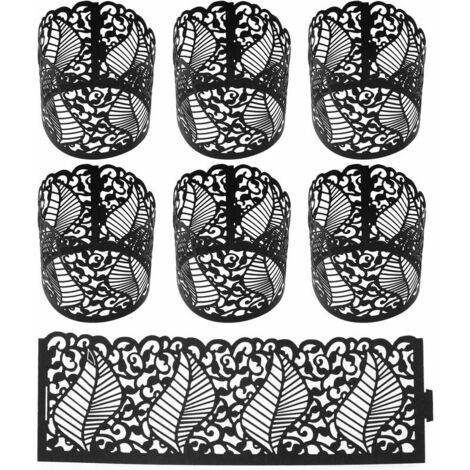 Lot de 100 photophores LED pour bougies chauffe-plat - Pour centres de table - Pour mariage, anniversaire, fête prénatale - Noir