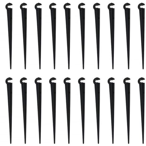 Lot de 100 piquets de fixation au sol pour tuyau d'arrosage et tuyau d'arrosage en forme de C