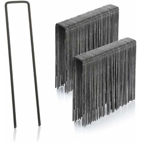 lot de 100 piquets de fixation en acier 2,9 mm, 150 mm long, 25 mm large