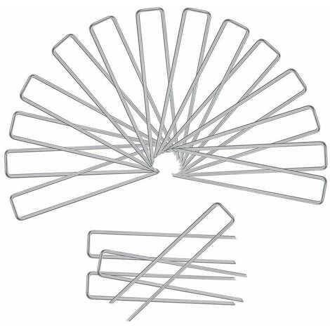 lot de 100 piquets de fixation en acier 3mm, 150 mm long, 40 mm large,