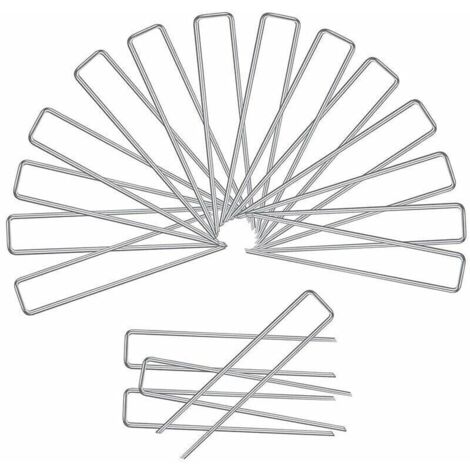 lot de 100 piquets de fixation en acier 3mm, 150 mm long, 40 mm large,