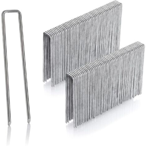 250 Piquets De Fixation En U - 15 Cm - Relaxdays - Neufs