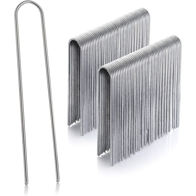 Lot de 100 piquets de Fixation en Acier H150mm, L25mm, Ø2,9mm