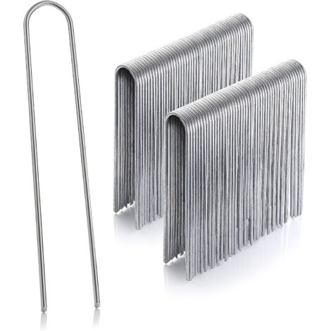 Lot de 100 piquets de Fixation en Acier H150mm, L25mm, Ø2,9mm