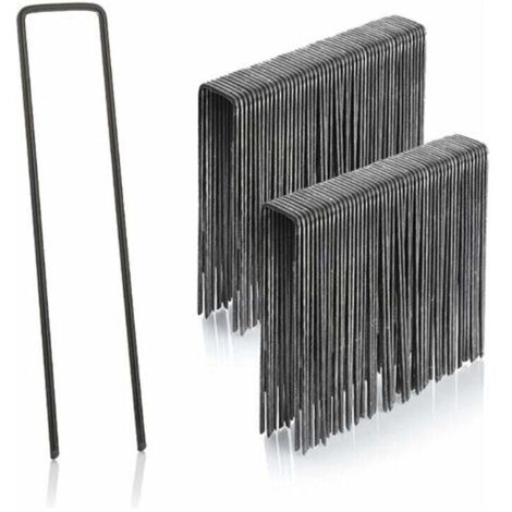 Lot De 100 Piquets Fixation Acier 2,9 Mm Longueur 150 Mm Largeur 25 Mm