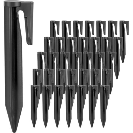 Lot de 100 piquets, pour câble de délimitation de tondeuse, piquets d'ancrage au sol, pour tondeuse, robot, câble de délimitation, compatible avec Gardena, Worx, Bosch