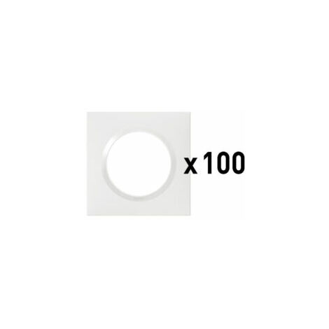 Lot de 100 plaques de finition carrées 1 poste Dooxie - Blanc - 600941 - Legrand