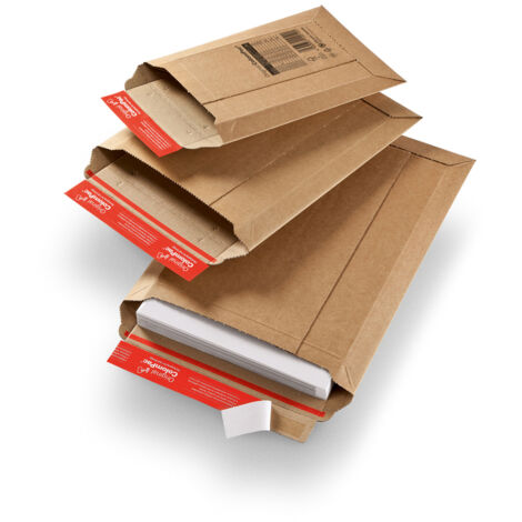 Lot de 100 Pochette carton à soufflets 25 x 34 x 5 cm