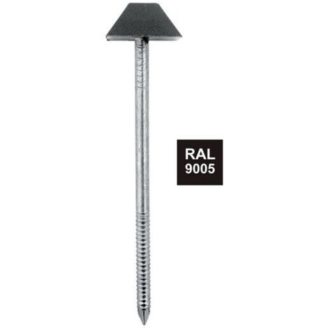Lot de 100 pointes annelées – Tête plate large – 3.1mm x 70mm – Pour toiture – Plastique – Emballage 15.9cm x 14.2cm x 6.1cm – Bol Fixation