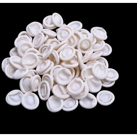 Lot de 100 protège-doigts jetables en latex et caoutchouc, gants de protection pour le bout des doigts.