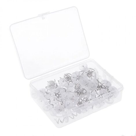 Lot de 100 Punaises Spirales en Acier Inoxydable - EINNENFFER - 10 mm, Argent - Résistantes à la Corrosion, Idéales pour Couture et Bricolage