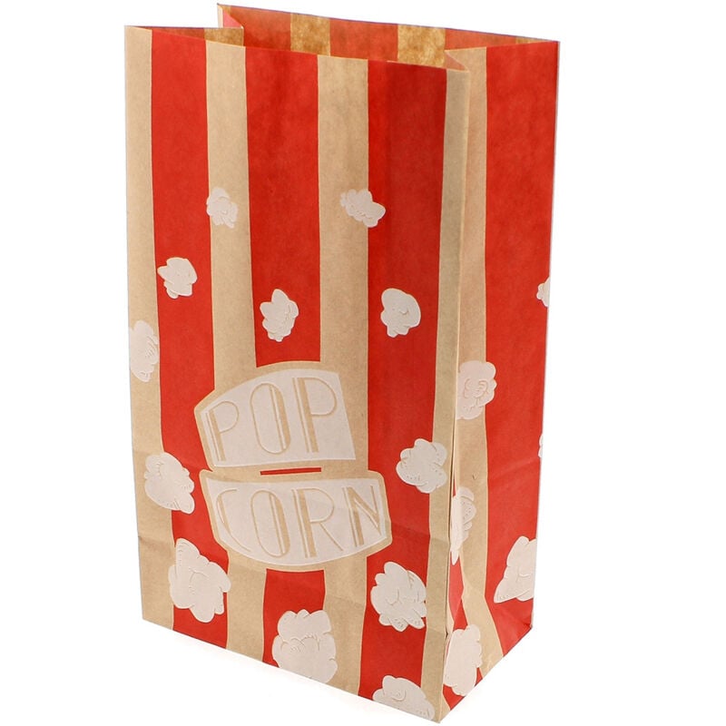 Gt Catering - Lot de 100 sacs à pop corn en papier kraft ingraissable - 2,5 litres