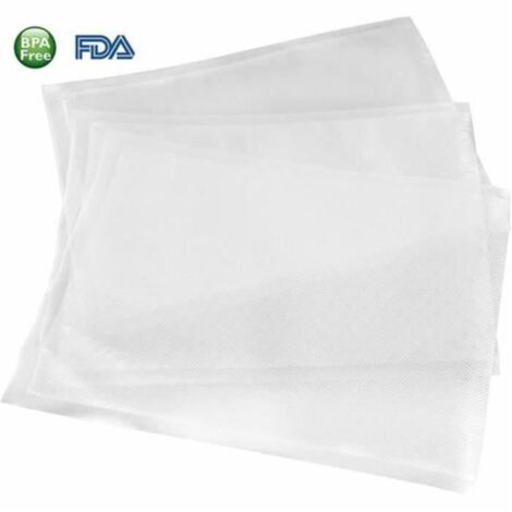Lot de 100 Sacs Sous Vide Gaufrés 28 X 40 cm pour Machine Mise Sous Vide Sachet Sous Vide Gaufré Alimentaire Professionnel