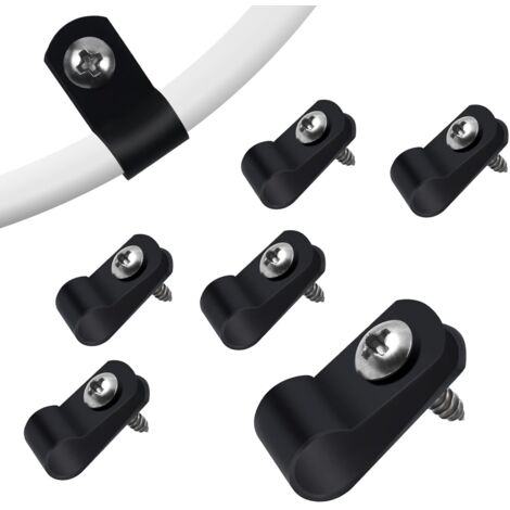 Lot de 100 serre-câbles en nylon de type R, serre-câbles de 6,35 mm (1/4 pouce), avec vis en acier inoxydable, pour la maison et le bureau.-AquaForge