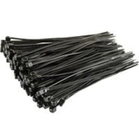 Lot de 100 Serre-câbles, Noir, 150 mm x 3,6 mm, Qualité Supérieure Colliers de Serrage Plastique