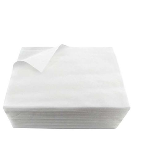 Lot de 100 serviettes en non tissé spunlace jetables - 40 x 50 cm - Vivezen - Blanc