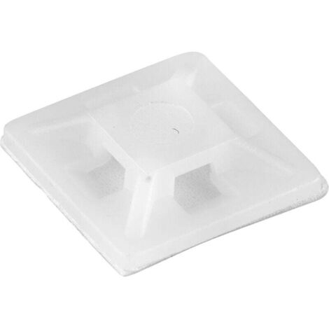 Lot de 100 socles de Fixation 20 x 20 mm pour Serre-câbles jusqu'à 4 mm