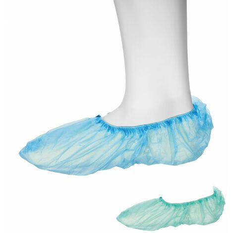 Lot de 100 surchaussures, couvre-chaussures jetables - Bleu - Vivezen