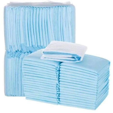 Lot de 100 Tapis Éducateurs pour Chiots,Tapis Absorant Couche inférieure imperméable,Hygiénique d’Entraînement 33 x 45 cm