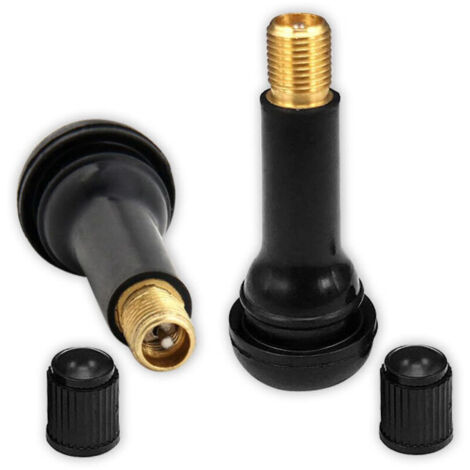 Lot de 100 valves TR414 pour pneus tubeless – Diamètre 11,5 mm – Longueur 40 mm – Pression max 4,5 bar – Remplacement recommandé