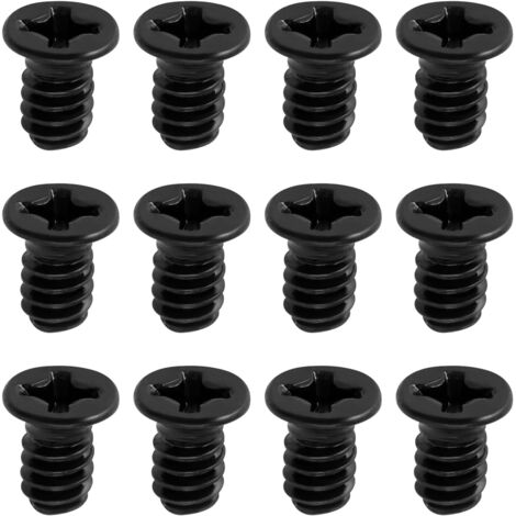 Lot de 100 Vis à Tête Fraisée Noire à Tête Plate Phillips 3,5 X 6 mm Adaptées Aux Disques Durs D'ordinateur de 3,5 Pouces (UNC 6-32)