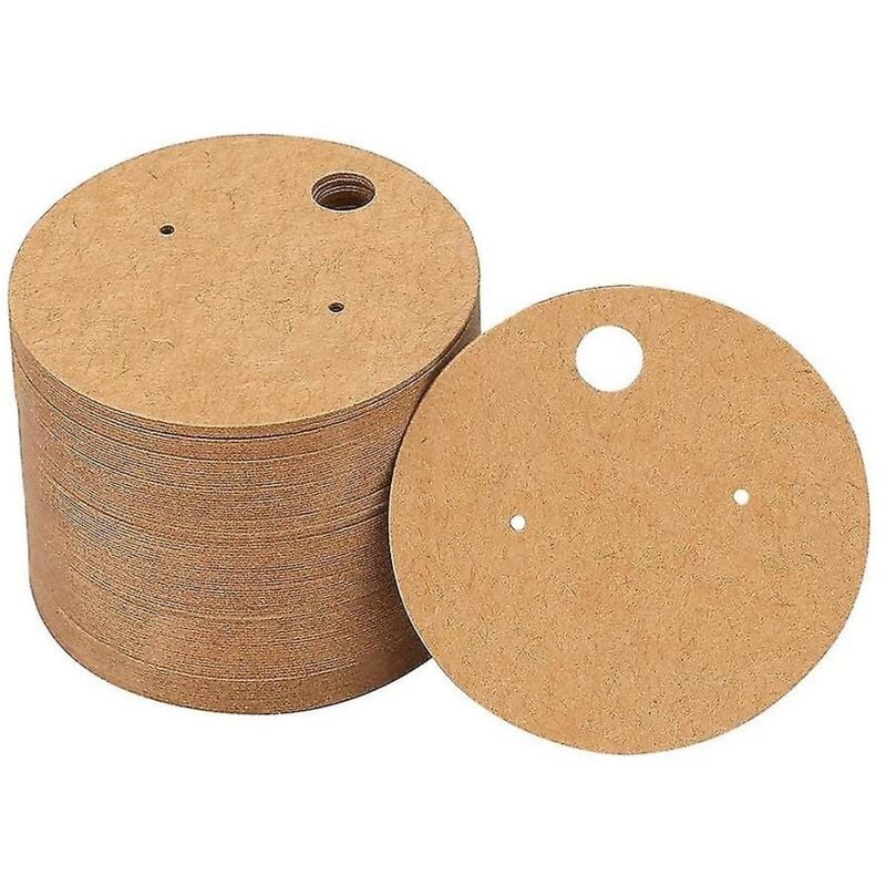 Fei Yu - Lot de 1000 cartes de présentation rondes pour boucles d'oreilles, cartes de présentation en carton pour clous d'oreilles, présentoir à