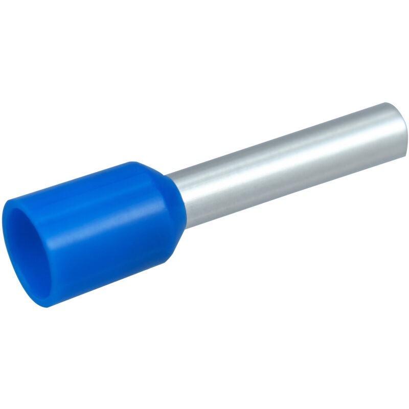 Embouts de câblage pour fil souple section 2,5mm² - Bleu - Collerette isolante - Sachet de 1000 pièces