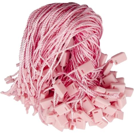 Lot de 1000 étiquettes suspendues en nylon, étiquettes de prix de 18 cm avec mousquetons, étiquettes, étiquettes à ficelle, fermetures à boucle, P