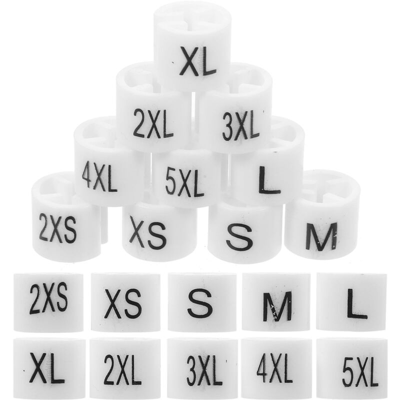 Lot de 1000 marqueurs de taille pour cintres, étiquettes pour manteaux, porte-vêtements, blanc