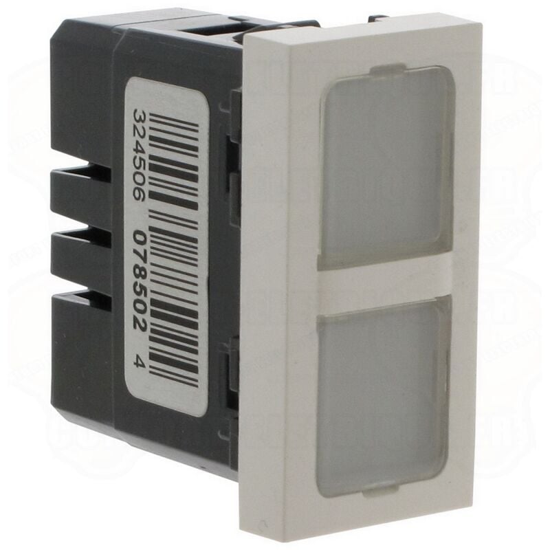 Legrand - Voyant antimicrobien double 230V 1W Mosaic 1 module avec 4 étiquettes de couleur 078502