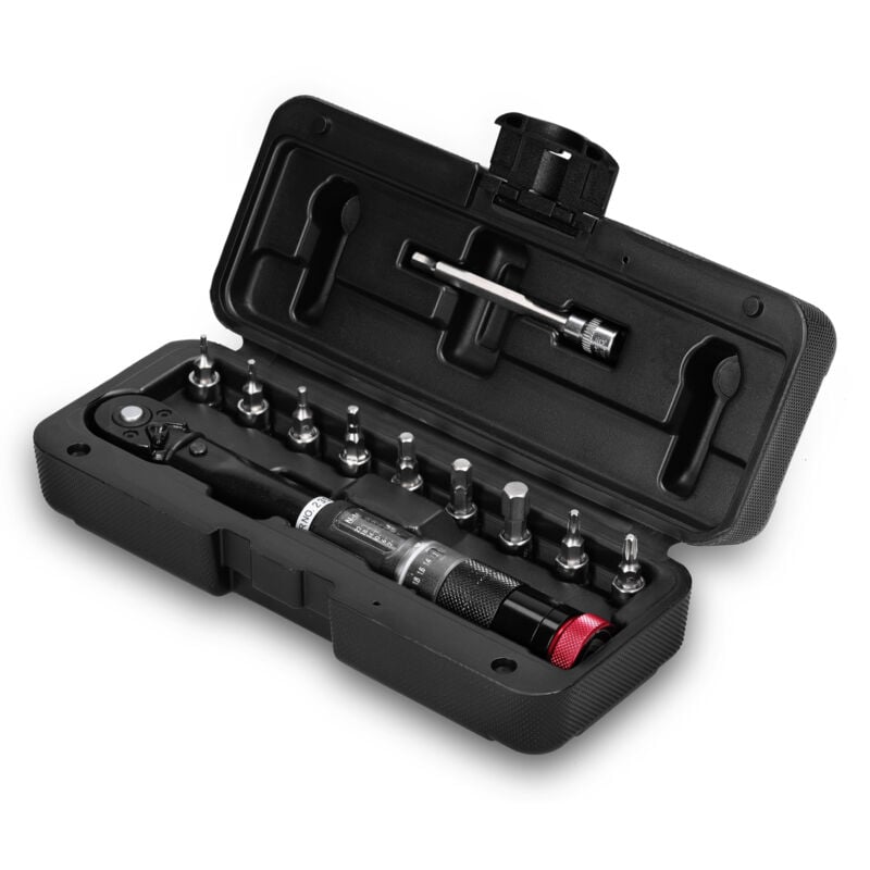 Lifcausal - Lot de 11 clés dynamométriques préréglées 2 à 24 Nm 1/4 pouce, mini clé dynamométrique réglable portable, affichage de la valeur de