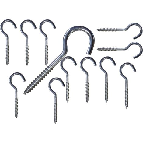 Lot de 115 crochets à visser M6 pour suspendre des lumières. Grande taille : 6 mm x 80 mm