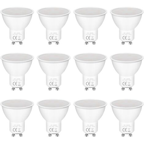 Lot de 12 - Ampoule LED GU10 - Spot LED 5W - Non Dimmable Blanc Froid 6000K Angle 120° Pour Salon Cuisine Chambre 400LM