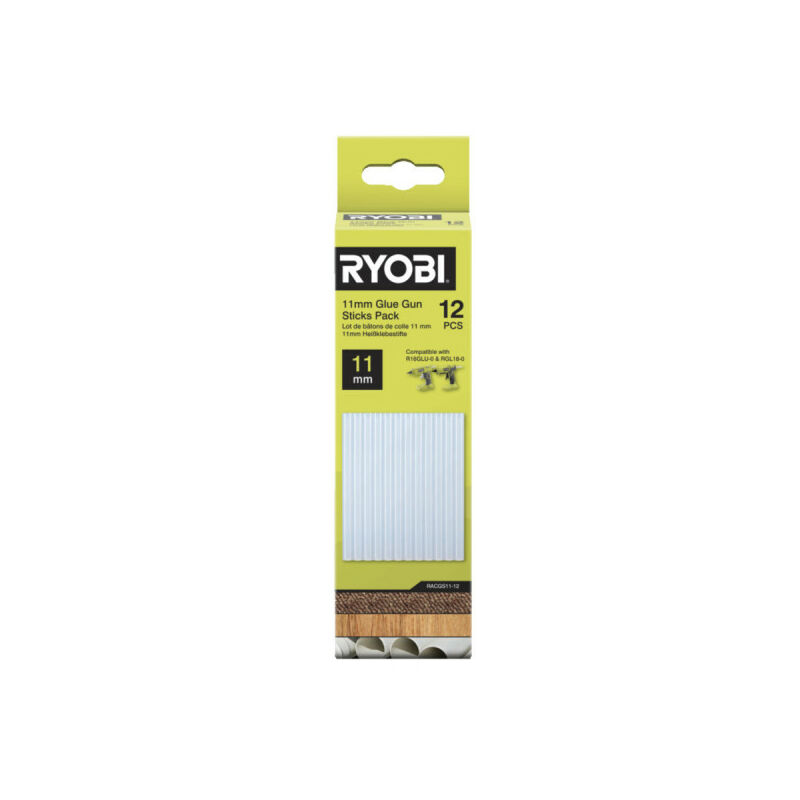 Bâtons de colle RYOBI R18GLURGLU18 11 mm Lot de 12 Pour différents matériaux