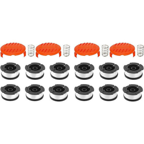 Lot de 12 bobines de fil avec 4 couvercles pour débroussailleuses sans marque