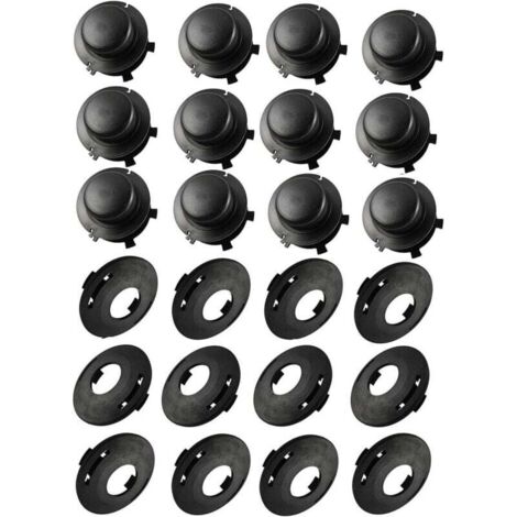 Lot de 12 Bobines et Capuchons de Remplacement pour Têtes de Coupe Stihl Modèles 25-2 FS 55 80 83 85 90 100 110 120 130