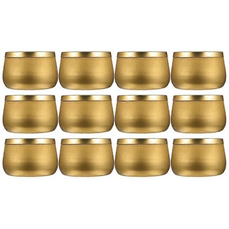 Lot de 12 boîtes de rangement rondes pour thé, bougies, bonbons, perles et bijoux.