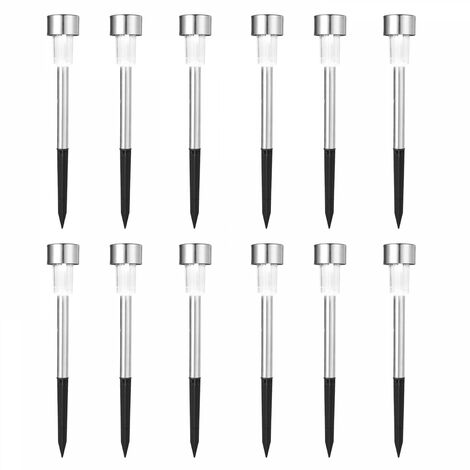 Lot de 12 bornes solaires à planter