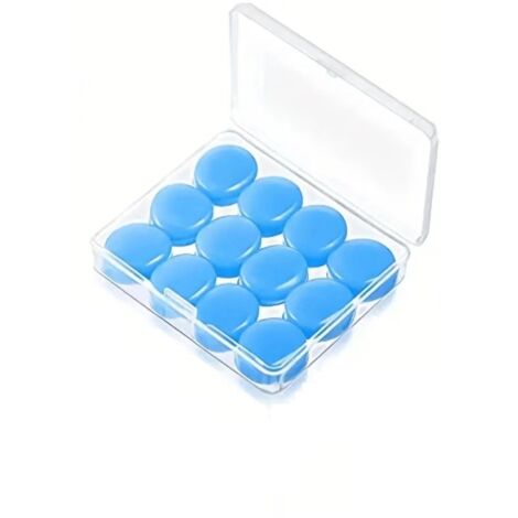 Lot de 12 bouchons d'oreille en silicone anti-bruit pour dormir