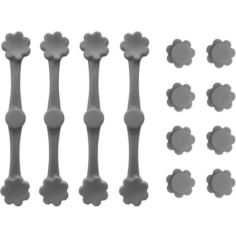 Lot de 12 Boucles Magnétiques en Silicone pour Friteuse à Air, Clips pour Papier Sulfurisé Résistants à la Chaleur, Résistant à la Chaleur Haute Température, Réutilisable (Gris)