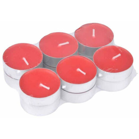 Lot de 12 Bougies Chauffe-Plat "Essentiel" 3,5cm Fraise