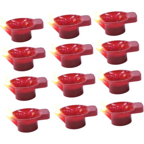 Lot de 12 Bougies Chauffe-plat Flottantes à Led pour