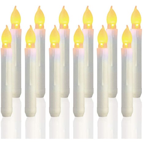 TUSERXLN Lot de 12 Bougies Led Flamme Vacillante Blanche, pour Noël